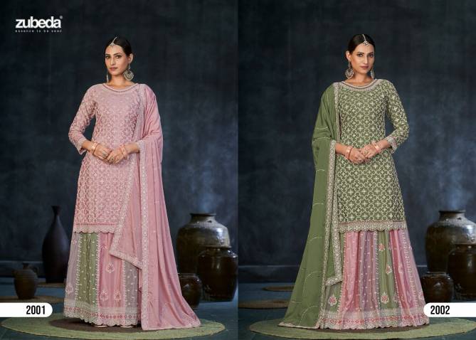 Innaya By Zubeda Chinon Silk Heavy Wedding Wear Readymade Suits Wholesale Shop In Surat